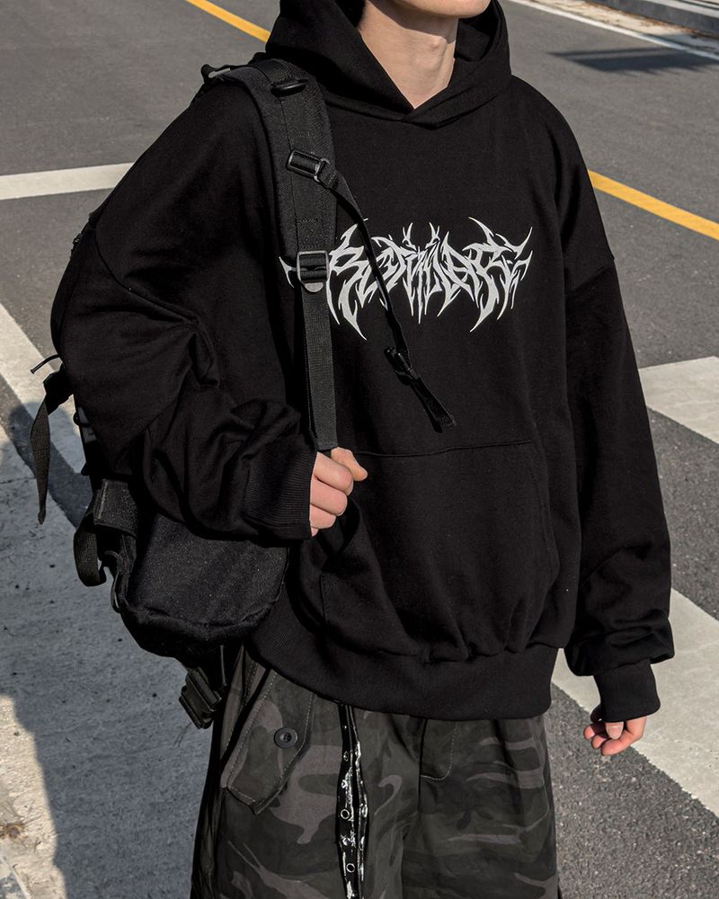 Cable Paint Over Hoodie