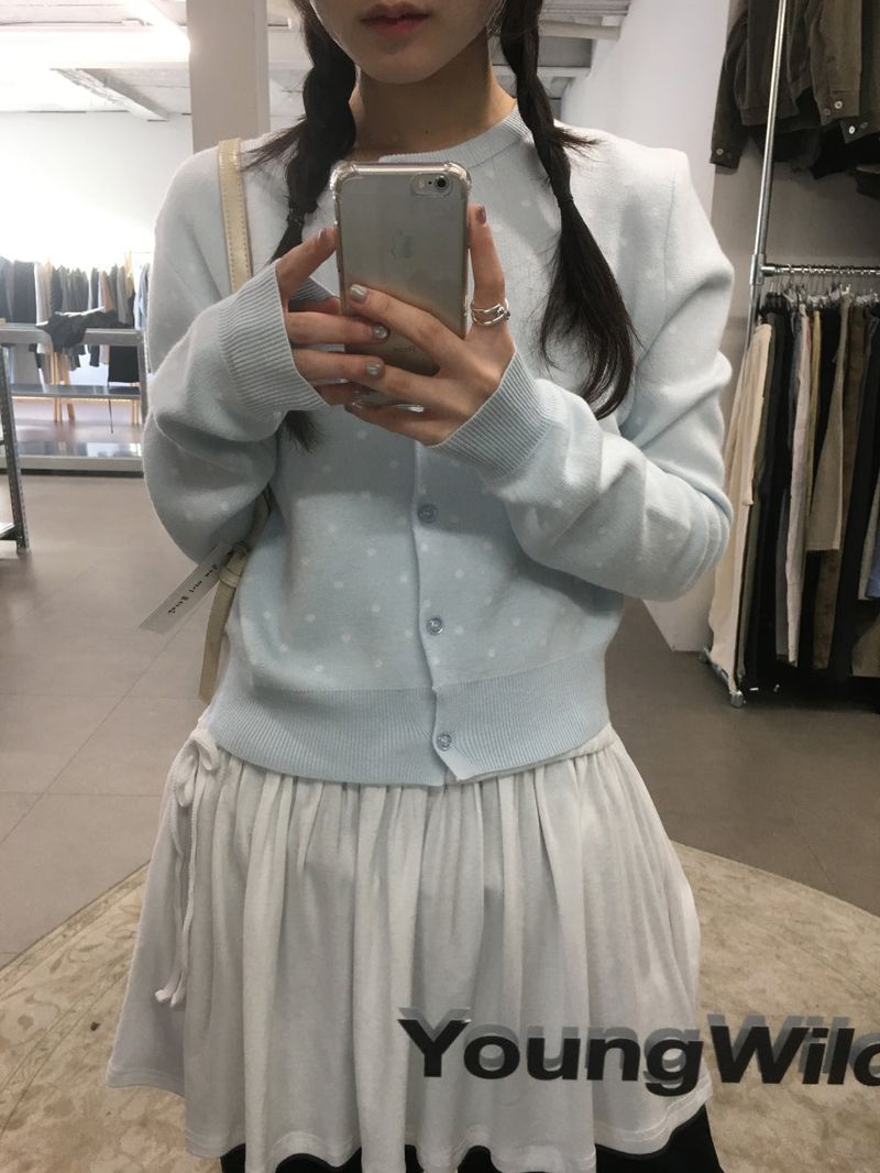 Vero Poa Dot Cardigan (3color)