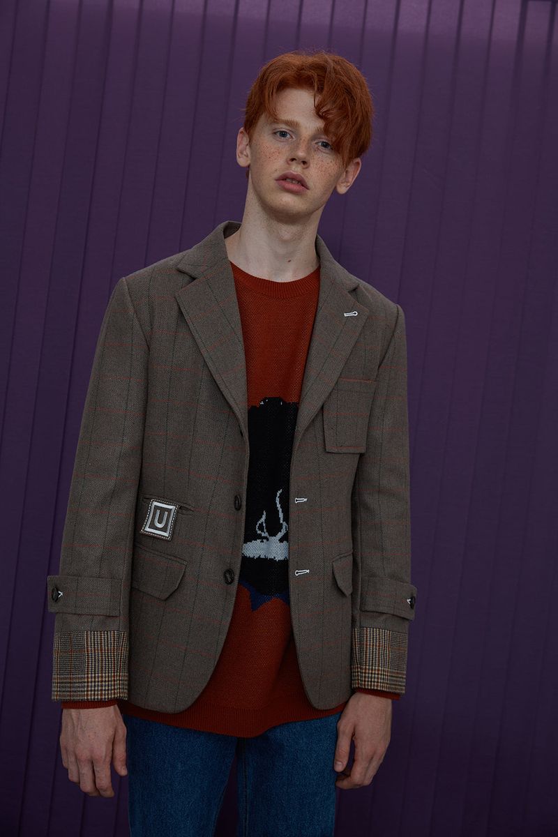 WOOL CHECK JACKET