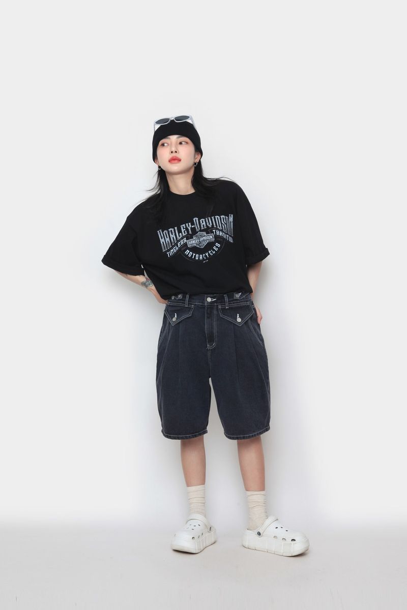 Bermuda Cargo Denim Half Pants