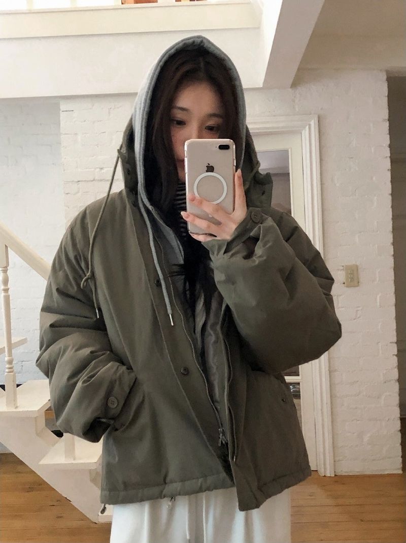 Toast Hood Over Wellon Padded Jumper (2color)