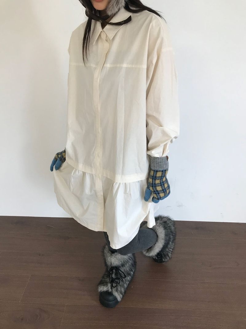 low-key shirt dress (2color)