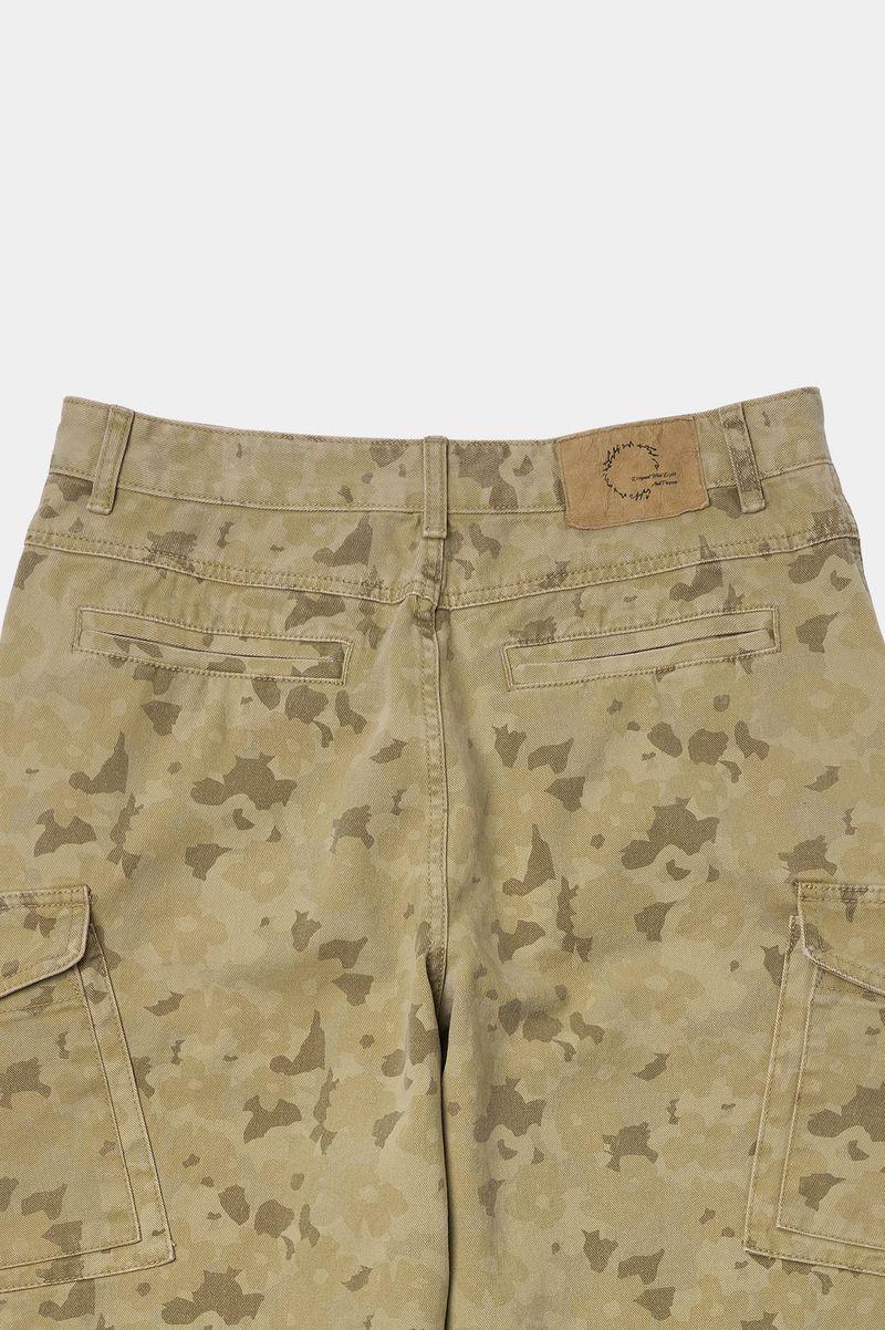 Overlap Pocket Camo Pants (Washed Beige)