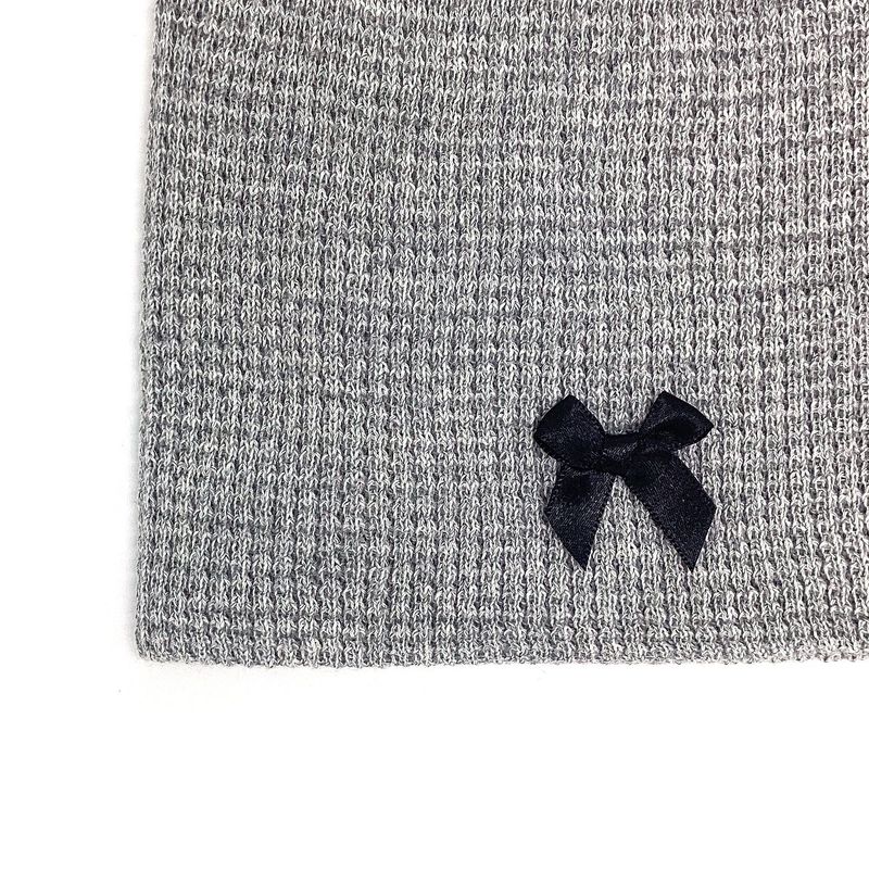 Ribbon Summer Knit Beanie [Gray]