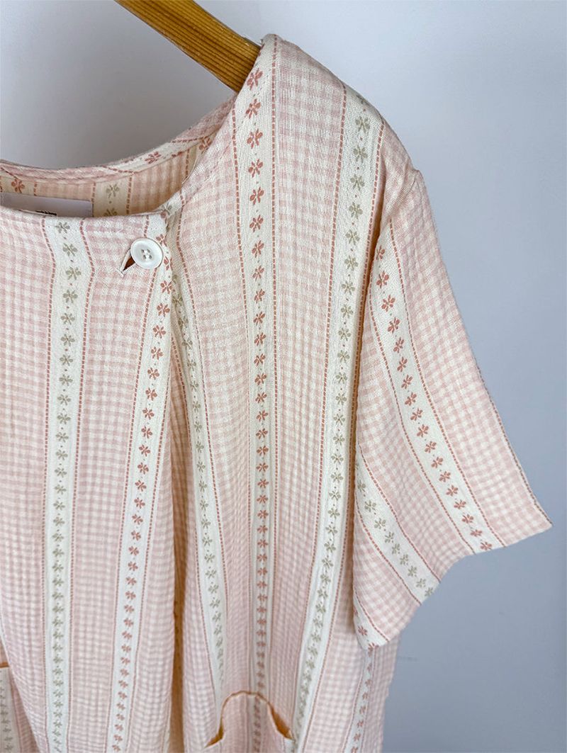 SOFT FLOWER BUTTON DRESS (2C)