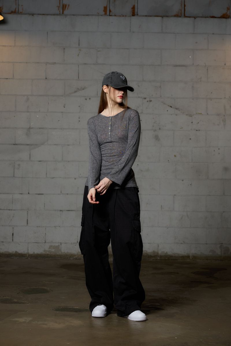 FAIRY WOOL LONG SLEEVE / CHARCOAL