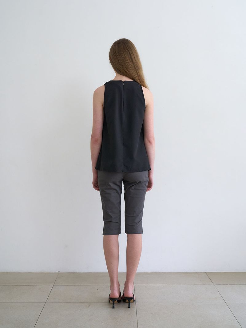 Celine cowl blouse (Black)