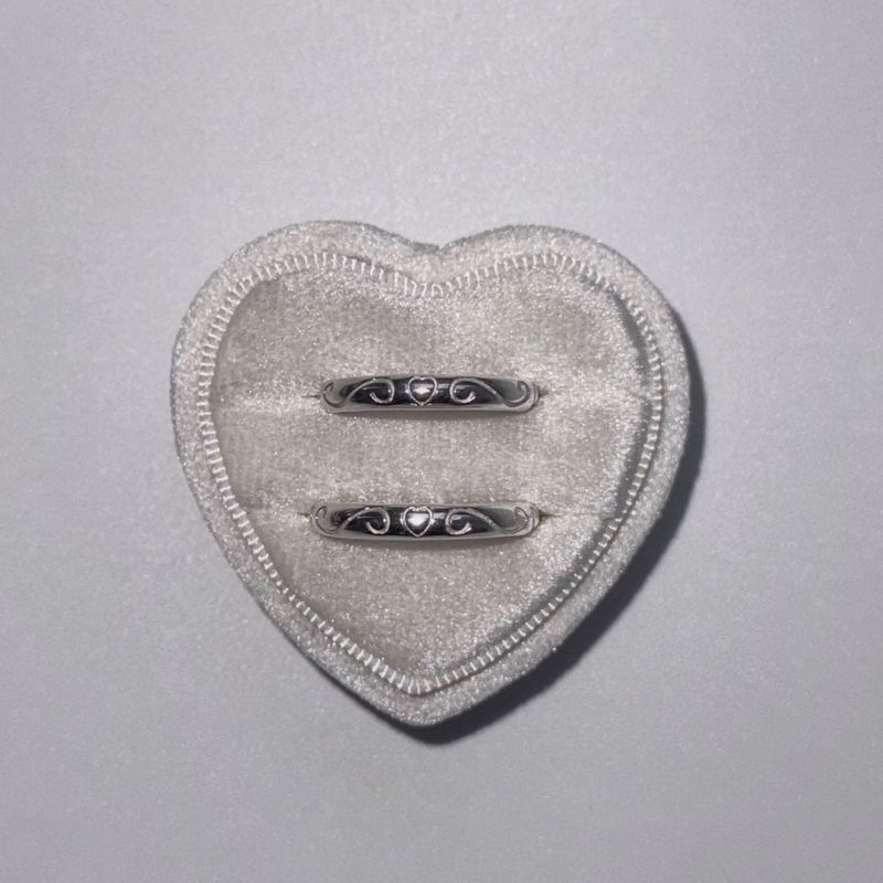 Silver 925 heart lace ring