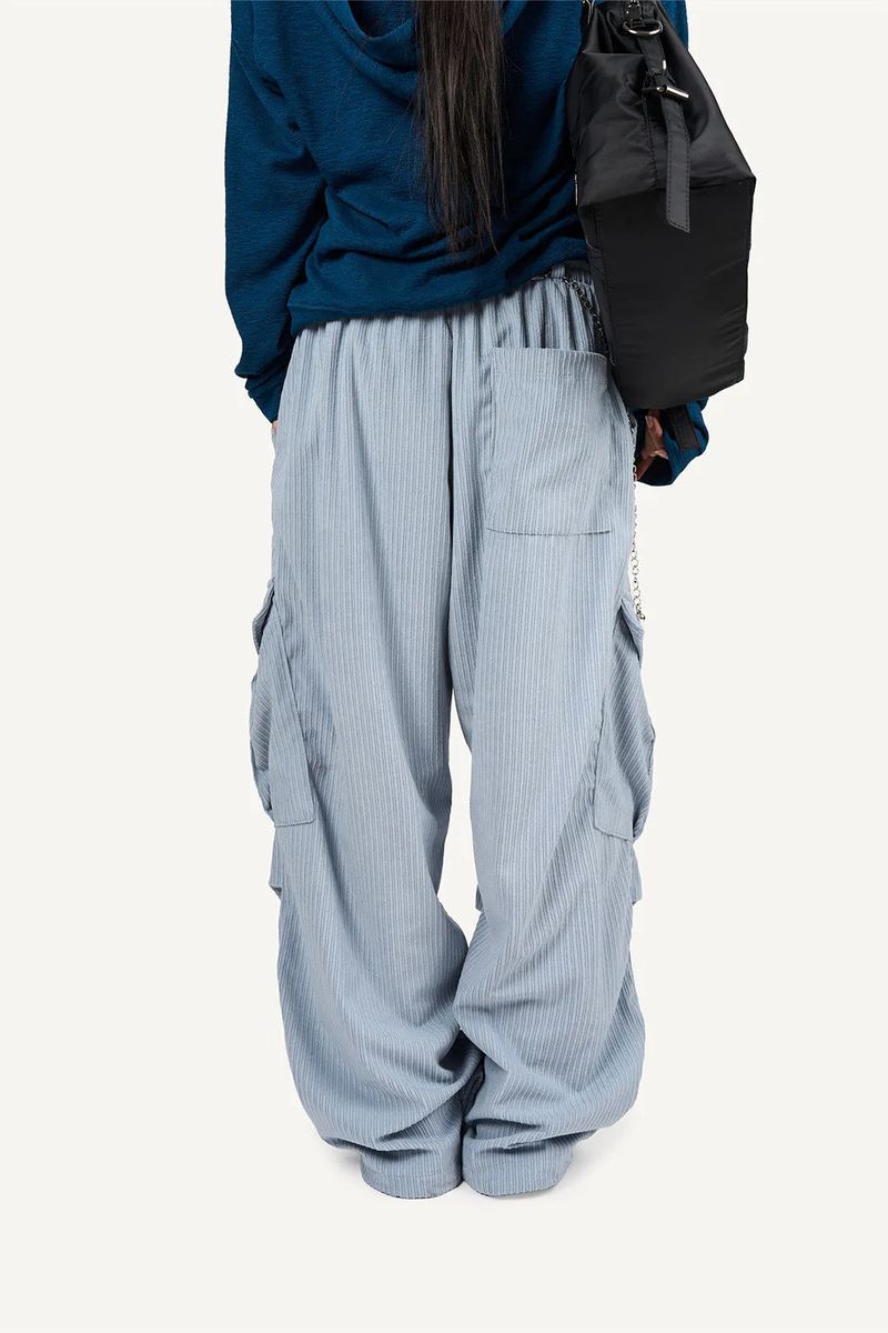 Corduroy big pocket cargo pants