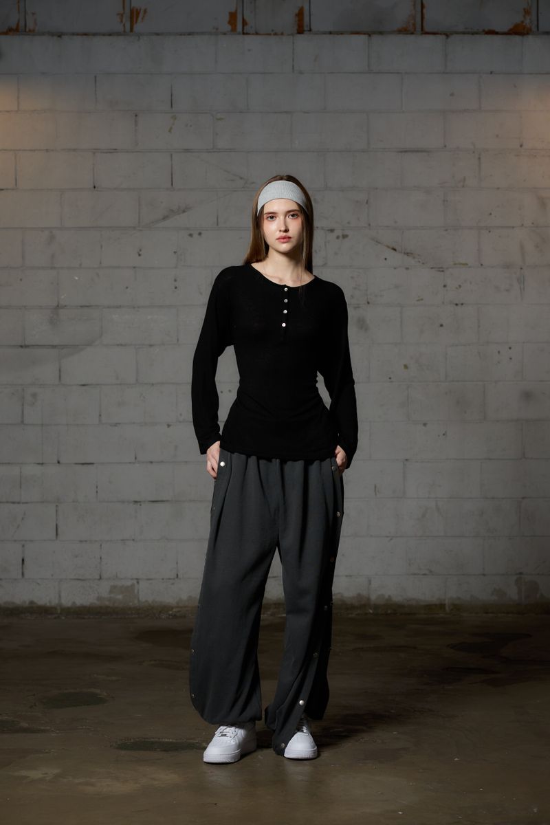 FAIRY WOOL LONG SLEEVE / BLACK