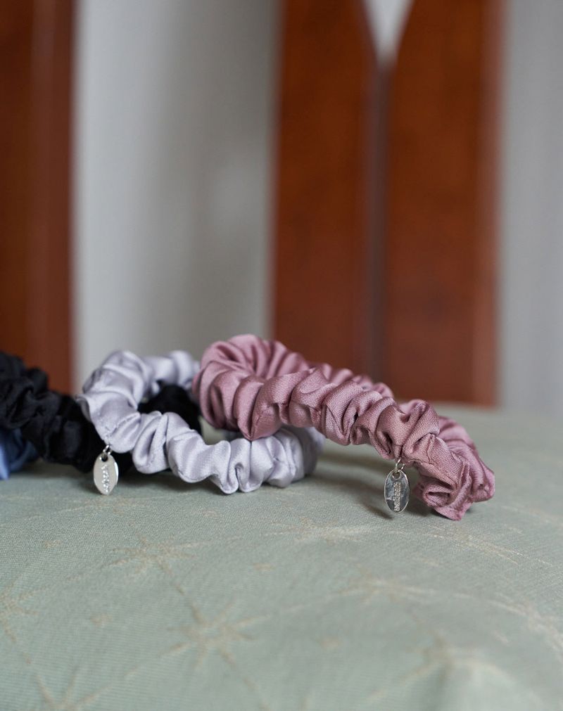 mini pleats scrunchie - 4set