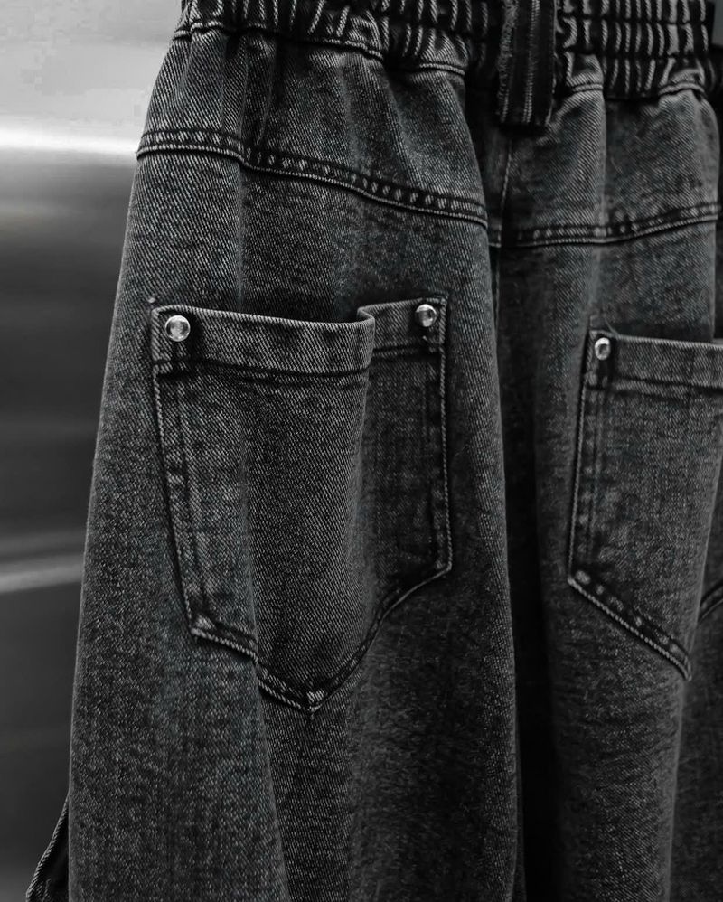 WASH-DENIM PANTS QUAD POCKET