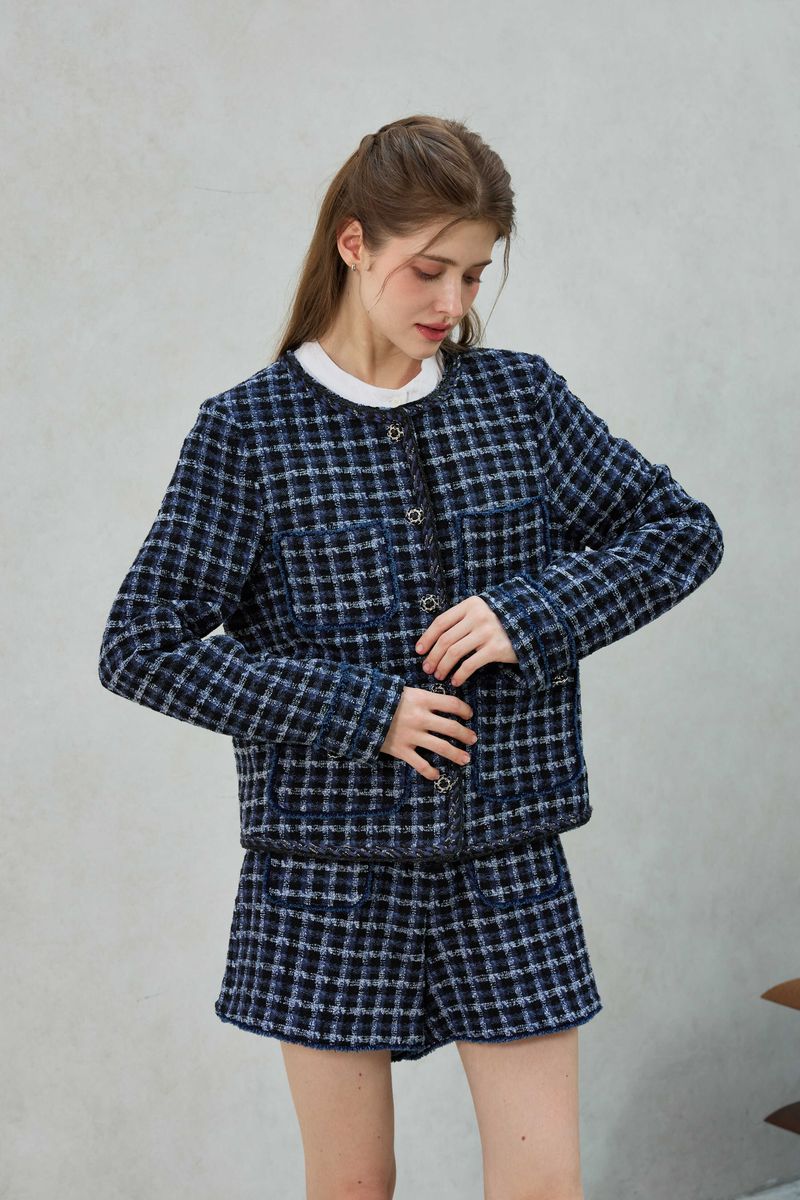 COMELY TWEED JACKET / BLACK