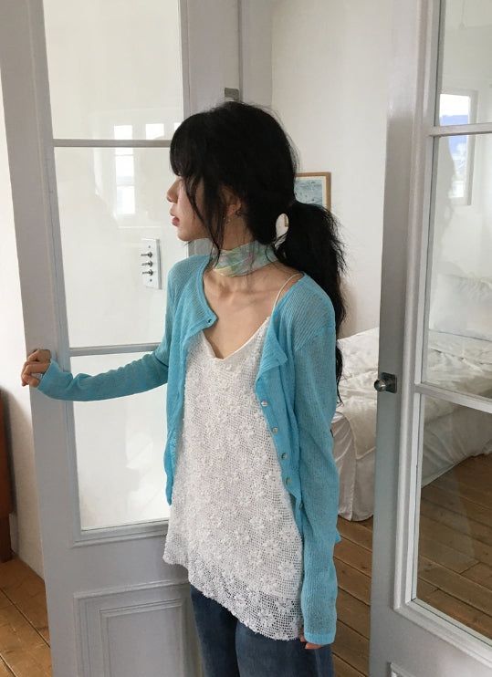 BAON（バオン）の「Foreri Punching Lace Layered Strap Sleeveless Mini One Piece（Dresses）」
