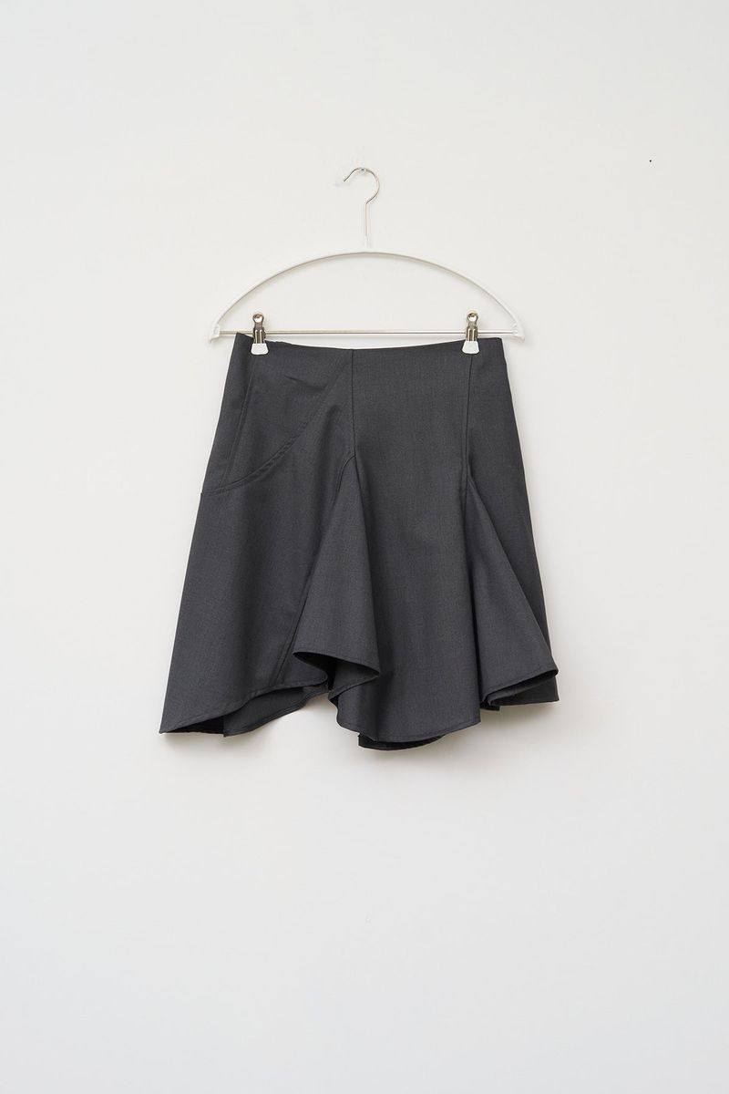 (W) Piece Unbalance Skirt