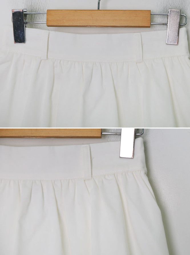 MV Shirring Flare Mini Skirt (2color)