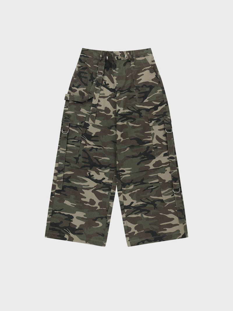D-ring Cargo Pants_Camoflage beige