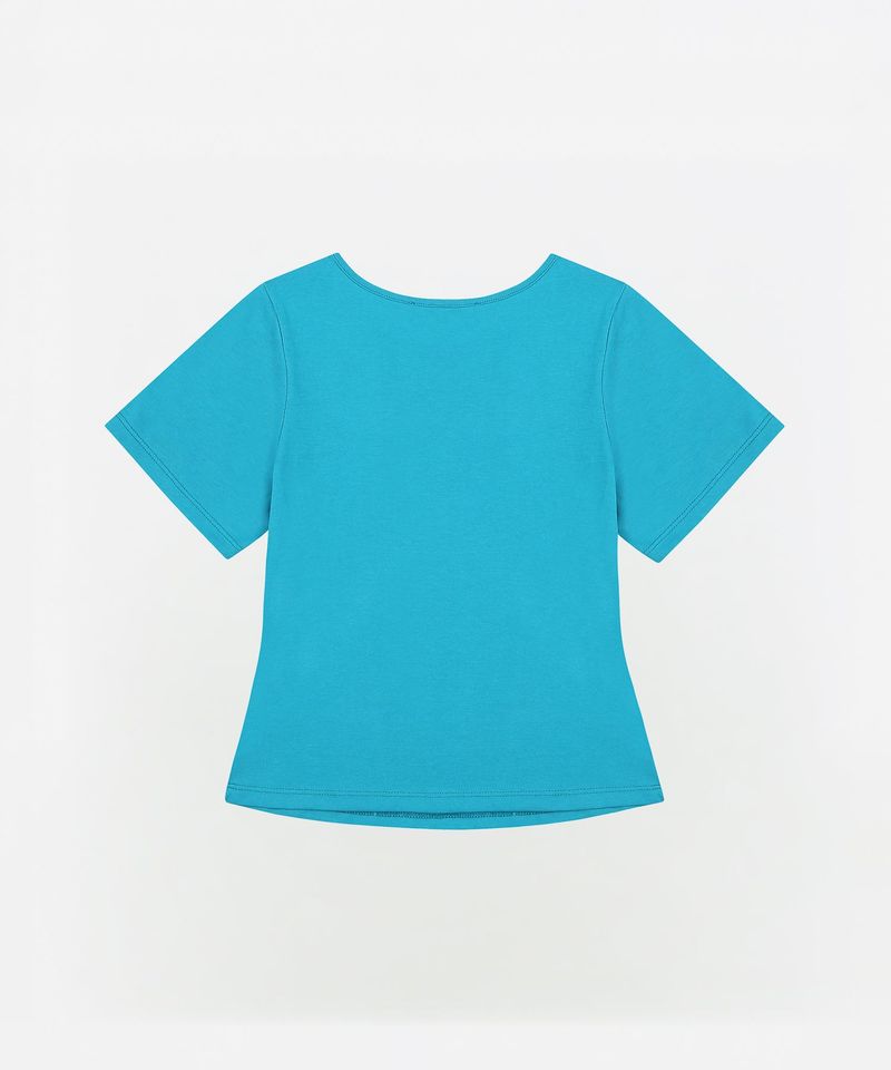 SPARK PRINT SLIM T-SHIRTS [AQUA BLUE]
