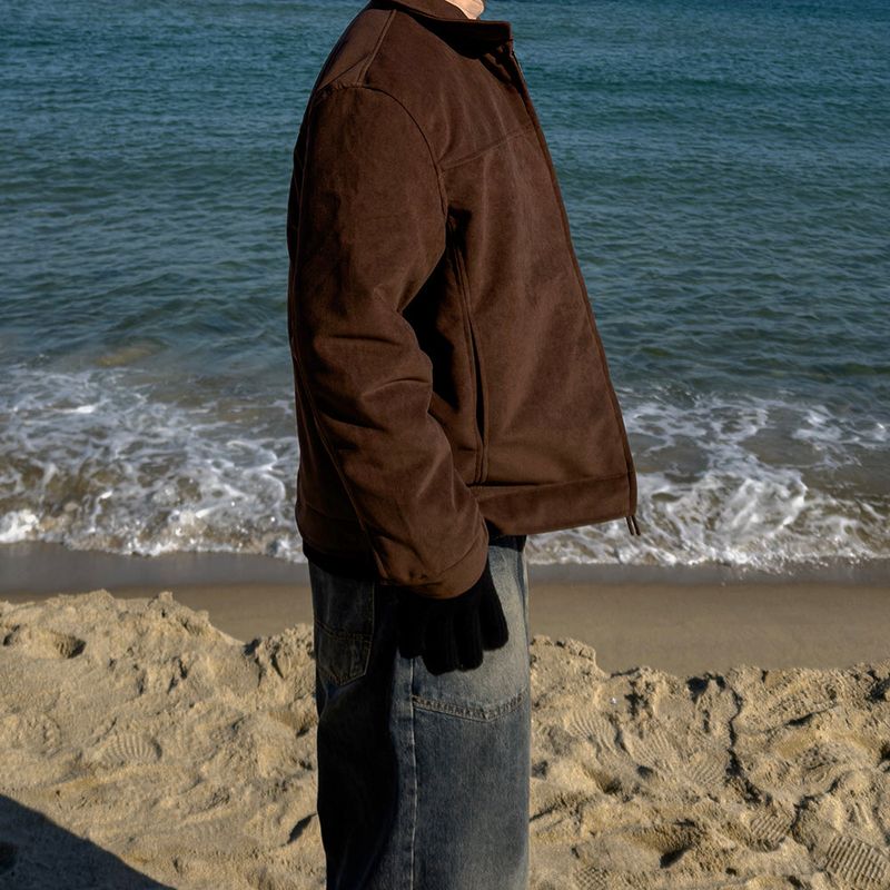 Luna suede padding jacket