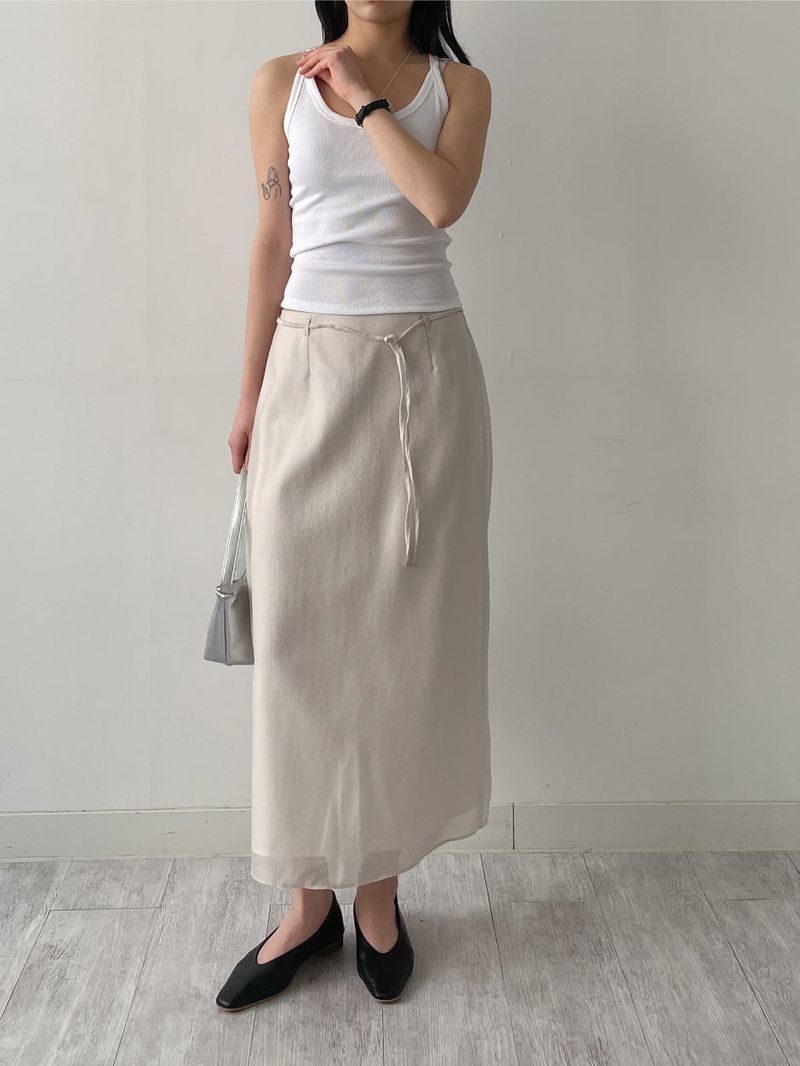 Ribbed sleeveless top