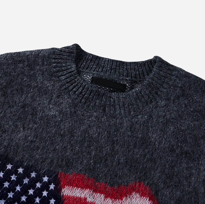Flag Brushed Wool Knit