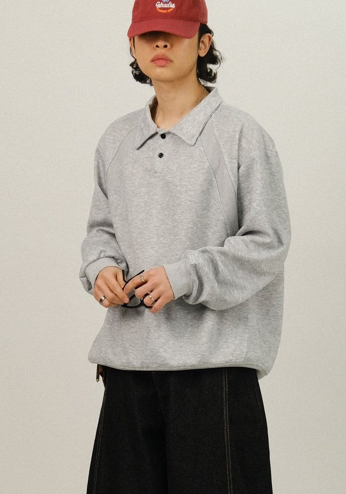 SEMIKAJI（セミカジ）の「RU Basic Collar Sweatshirt（Tops）」
