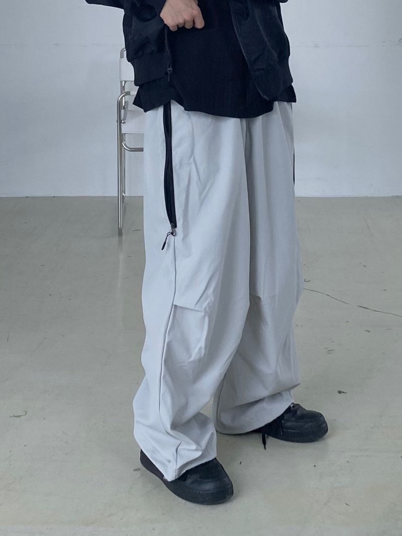 Color color zipper balloon pants 2C