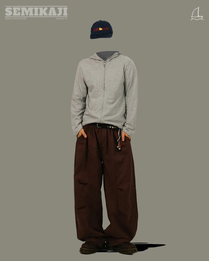 AK Balloon Two-Pintuck Banding Pants