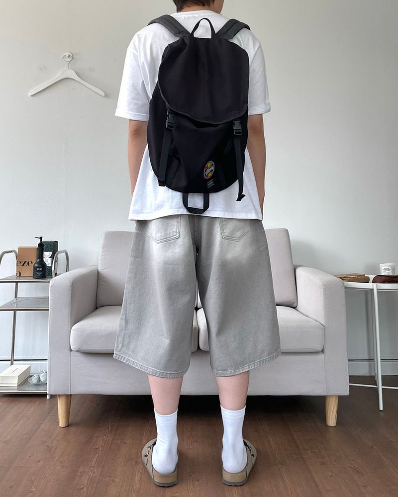 リーズウォッシングハーフデニムパンツ