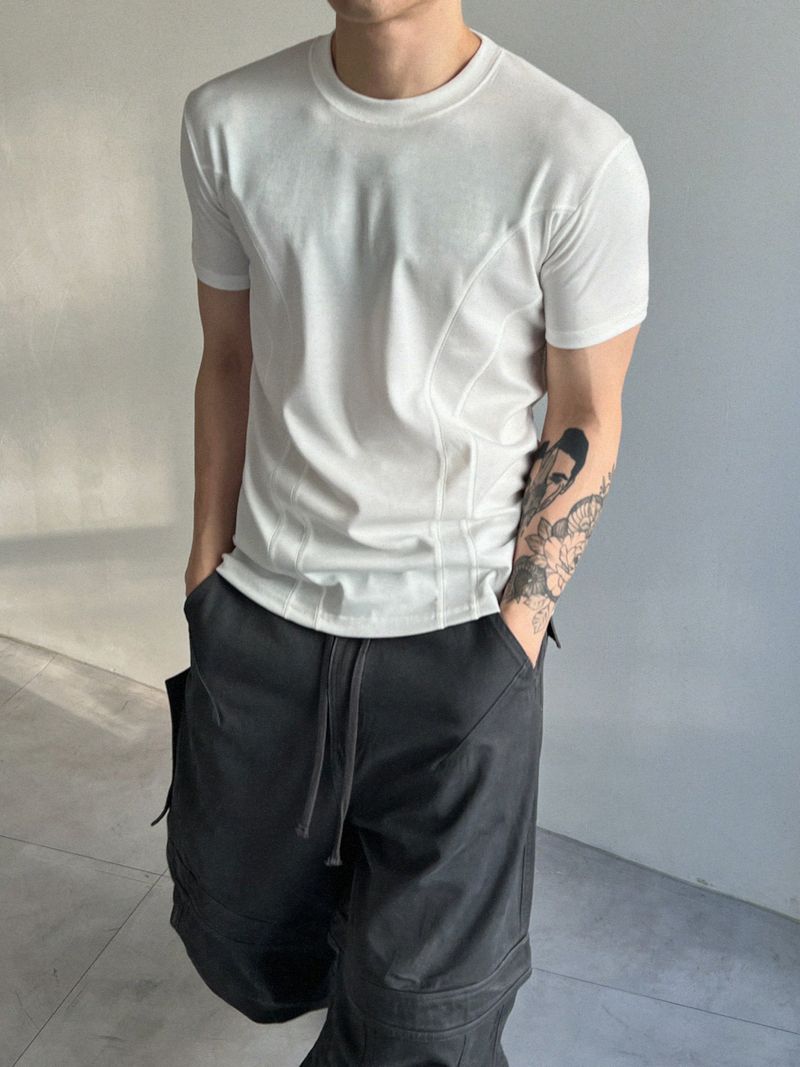 EGONLEO(エゴンレオ)の「Double cut Muscle Fit Short Sleeve(3colors)(Tops)」