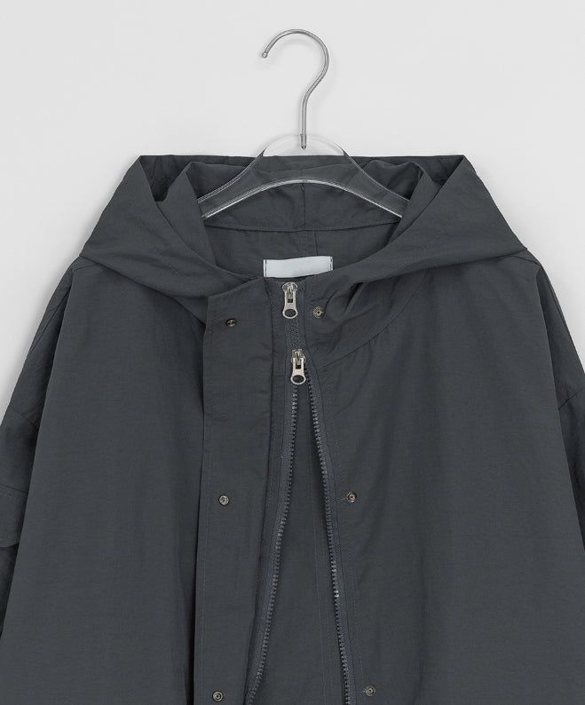 Reget Hood Long Bomber Jacket