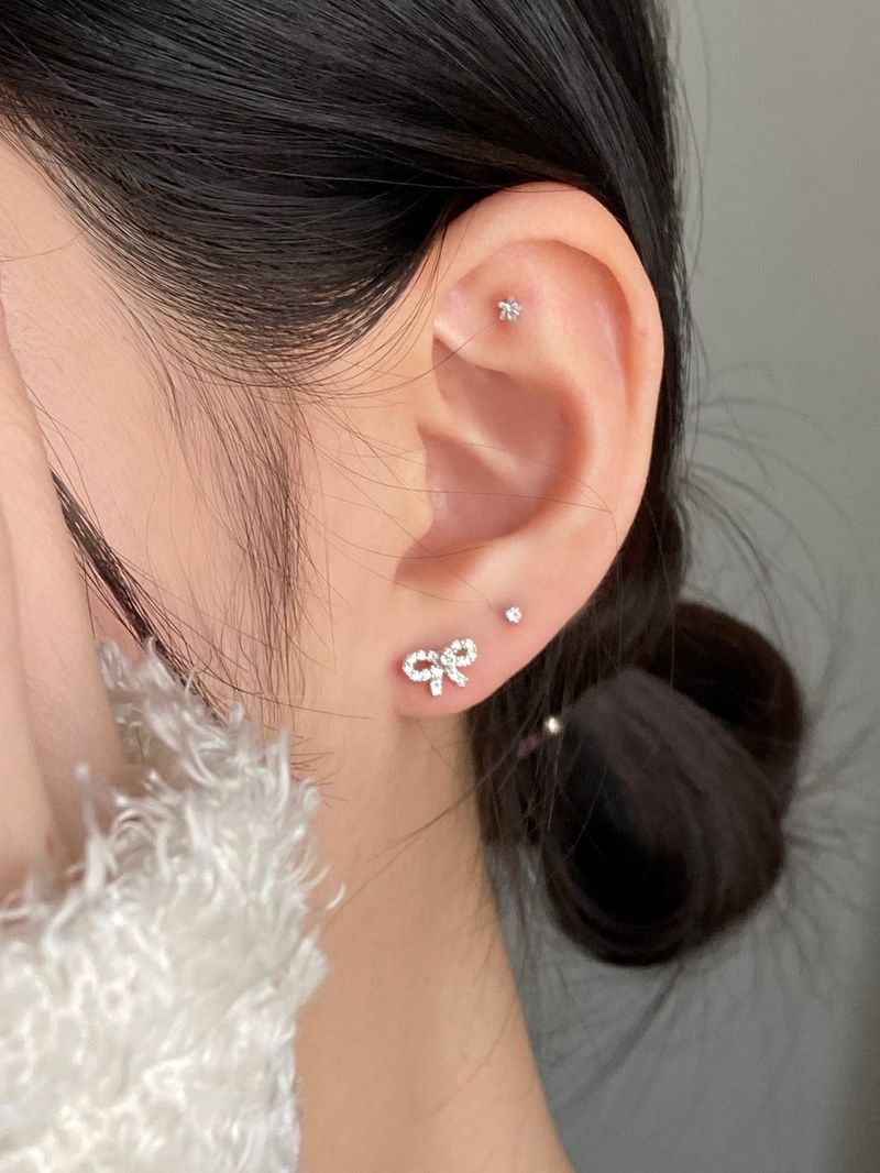 Blingmoon（ブリングムーン）の「[3 set] round cubic ribbon piercing set （Accessories）」