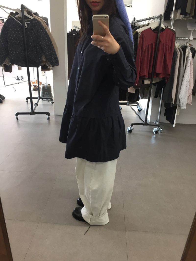 low-key shirt dress (2color)