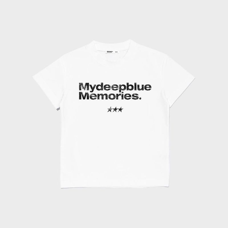 (W) WOMAN MM TEXT CROP TEE (2 COLORS)