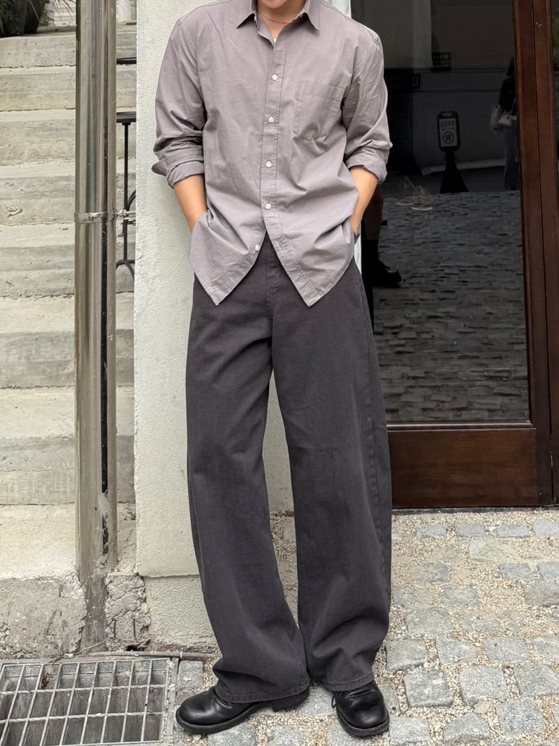 Bio cotton curved pants