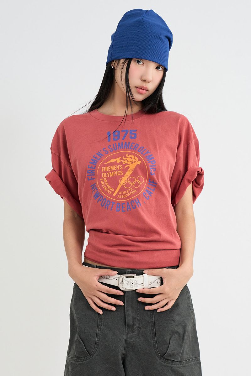 Raucohouse（ラウコハウス）の「Fireman Pig Wash T-shirt（Tops）」
