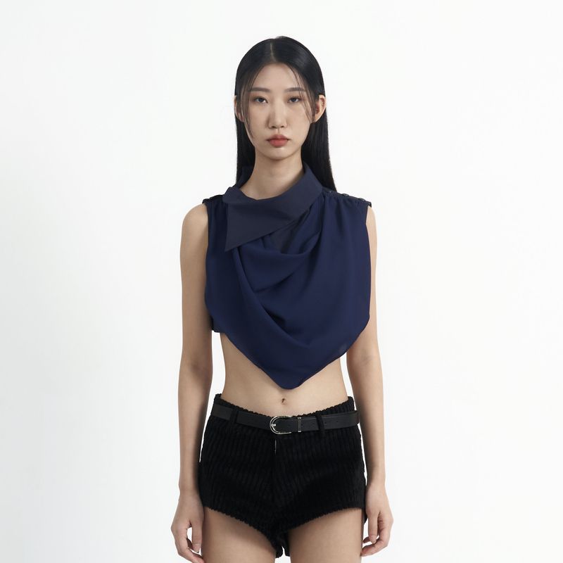Unballanced Collar Top
