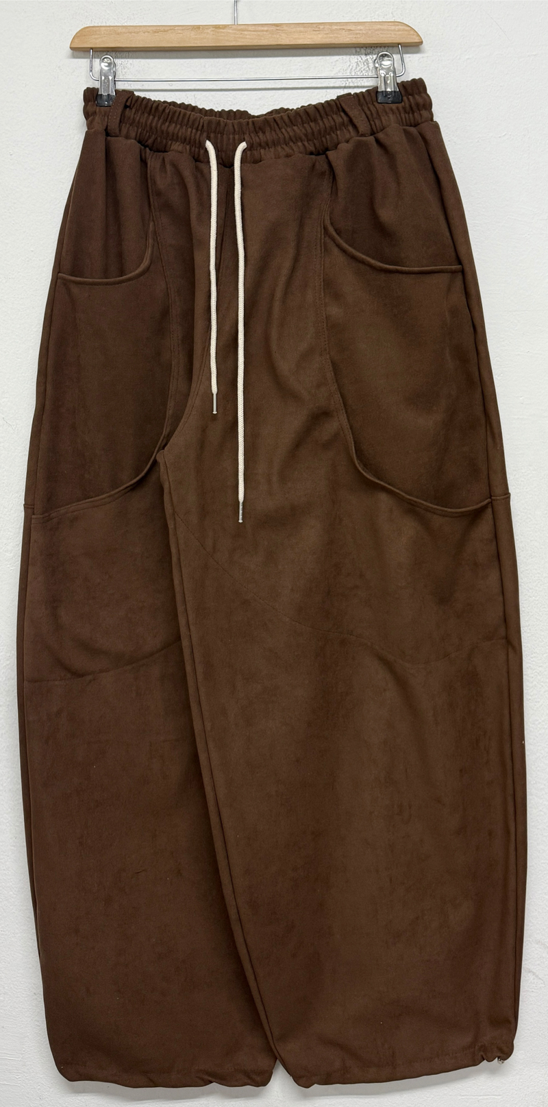 Doing Two-Pocket Fleece Balloon Wide Pants 🖤🤎 4COLOR