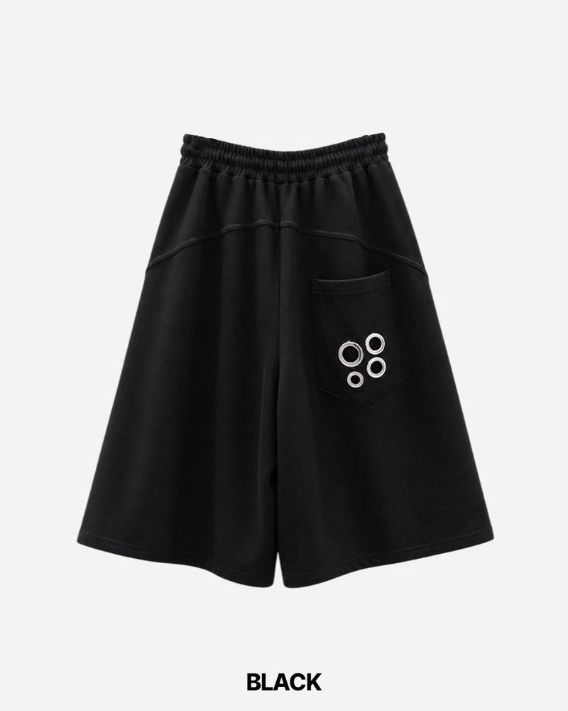 Punch Eyelet Bermuda Sweatpants