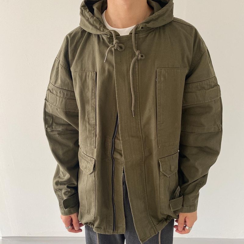 M65 military bomber hood jacket