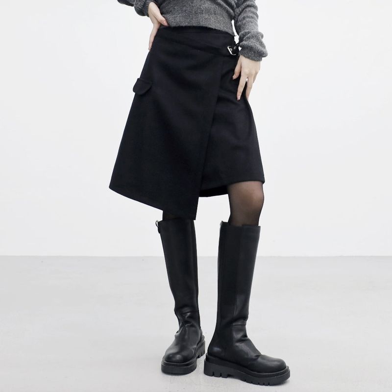 NONCODE（ノンコード）の「Crohn's woolen midi skirt（Skirts）」