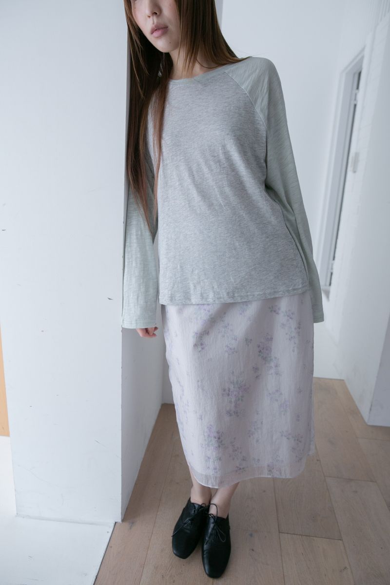 slub raglan top(2colors)