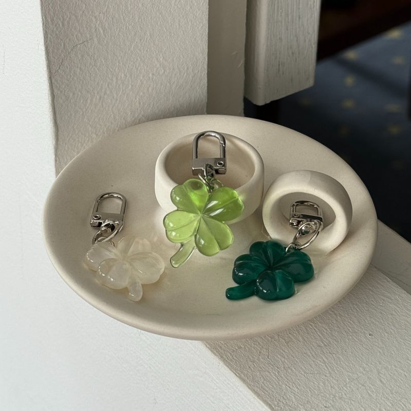 mini four leaf clover keyring