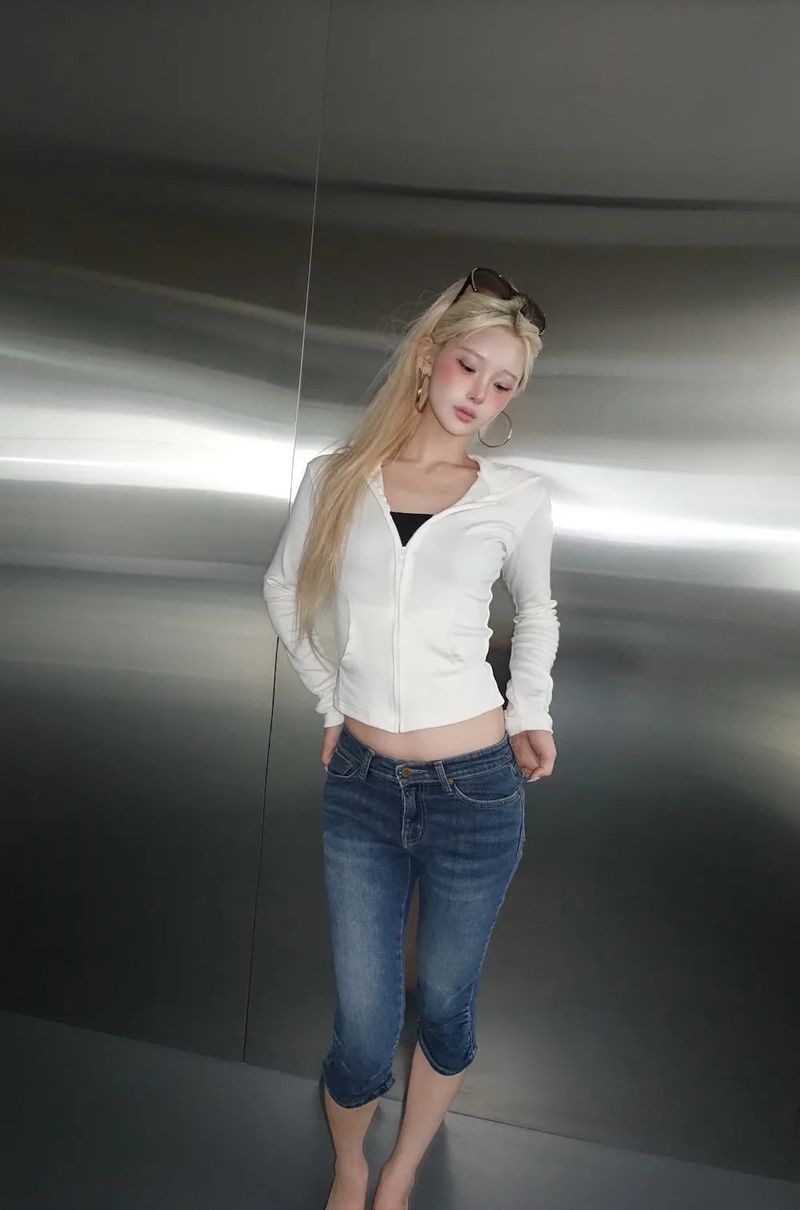 Denim Capri Pants
