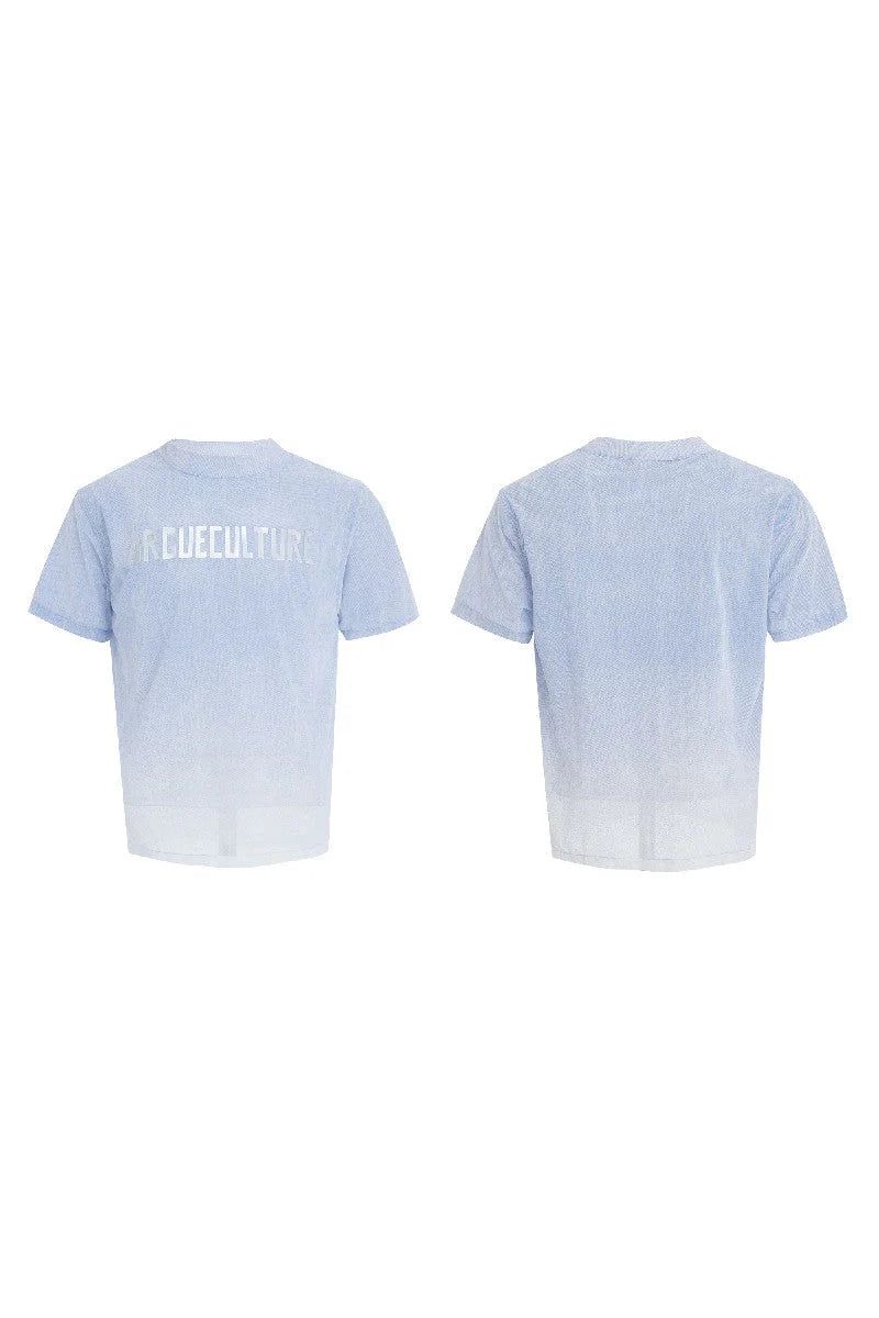 Ombre Denim Look Boxy Tee
