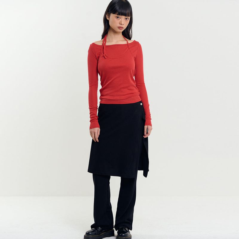 RAVEROUS（レイバロス）の「Wrap Skirt Pants Black（Pants）」