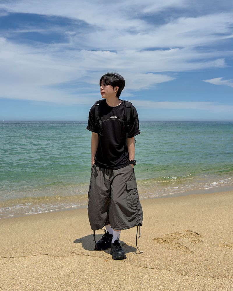 Shuren Shirring Cargo Bermuda Pants