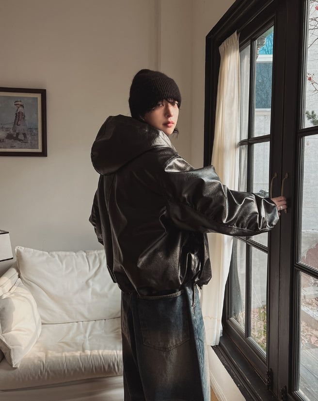 Riot Leather Two Way Bomber Jumper