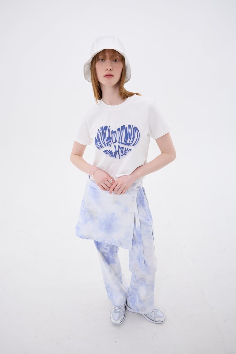 HEART LOGO CROP T-SHIRT / WHITE
