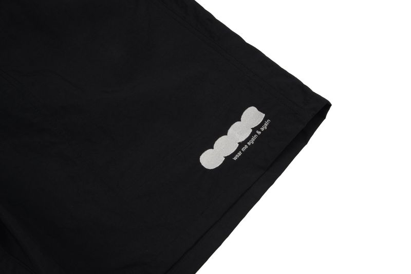 CCCC EMBROIDERED NYLON SHORTS(BLACK)
